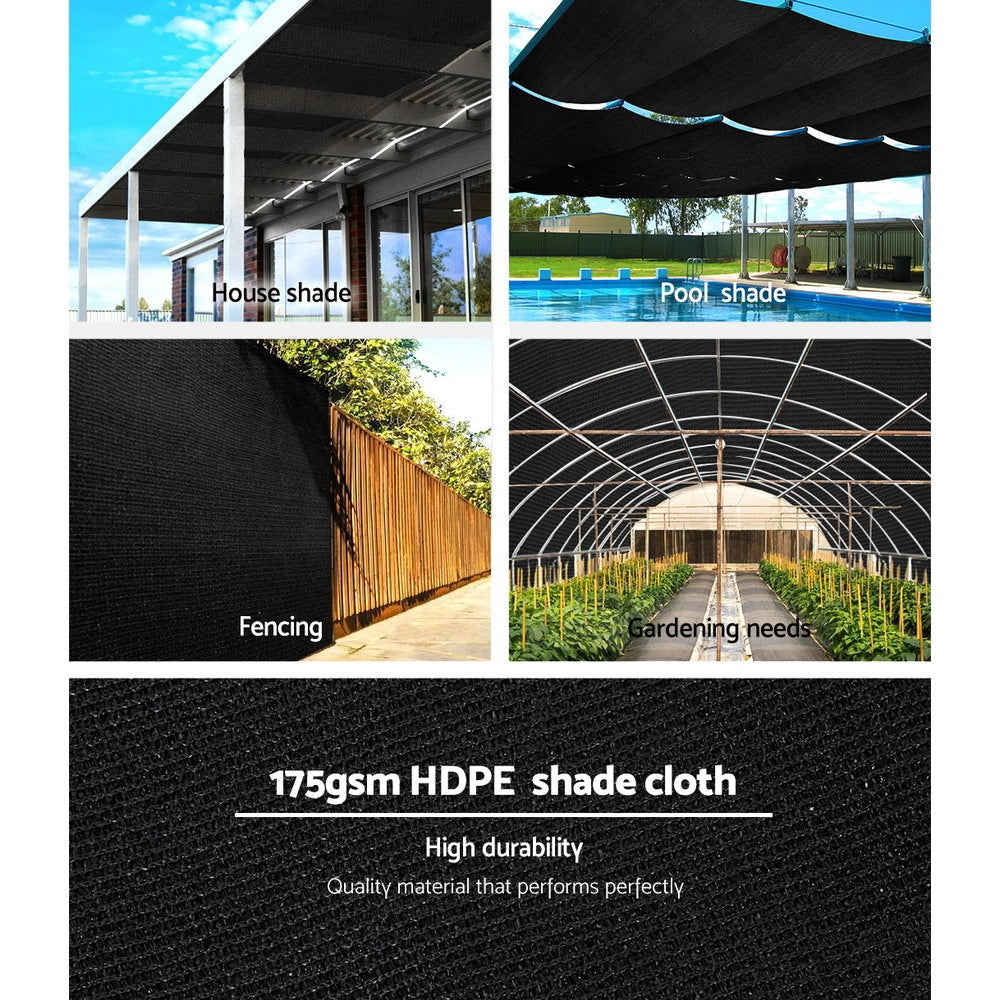 70% Shade Cloth 3.66x30m Shade Cloth Sail Heavy Duty Shadecloth Garden Mesh Roll BK