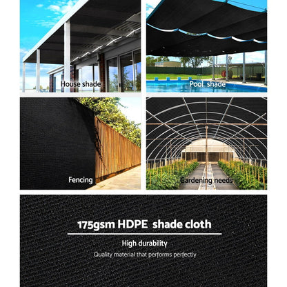 70% Shade Cloth 3.66x30m Shade Cloth Sail Heavy Duty Shadecloth Garden Mesh Roll BK
