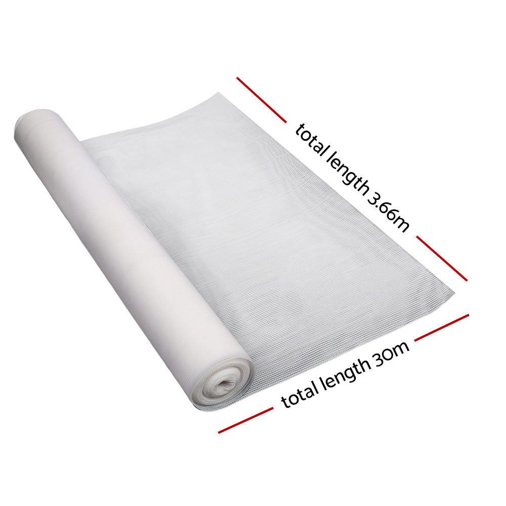 30% Shade Cloth 3.66X30M Shadecloth Wide Heavy Duty White