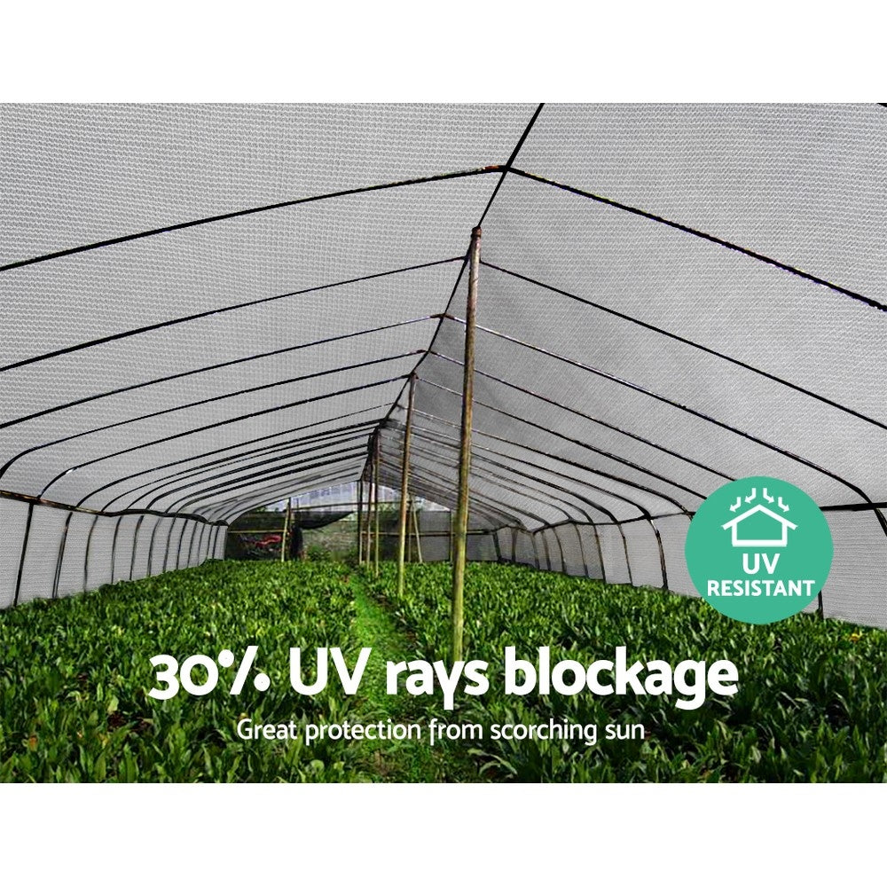 30% Shade Cloth 3.66X30M Shadecloth Wide Heavy Duty White