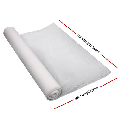 90% Shade Cloth 3.66X30M Shadecloth Wide Heavy Duty White