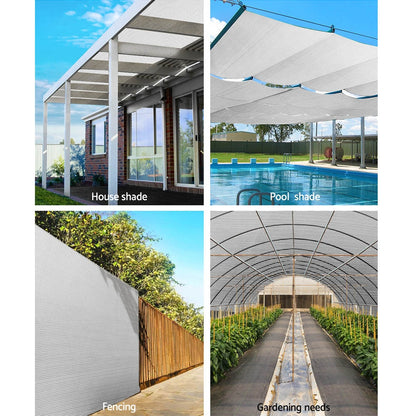 90% Shade Cloth 3.66X30M Shadecloth Wide Heavy Duty White
