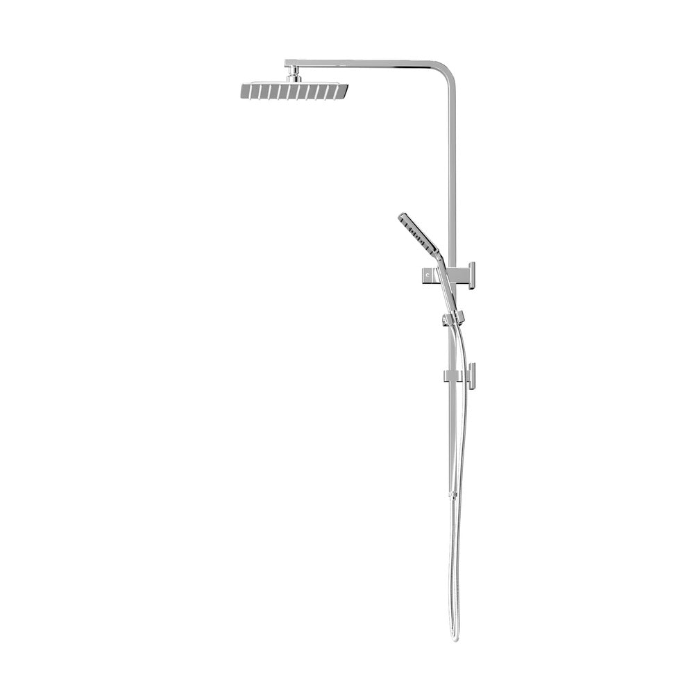 10" Rain Shower Head Set Square 3-Mode Handheld Shower Rail Set