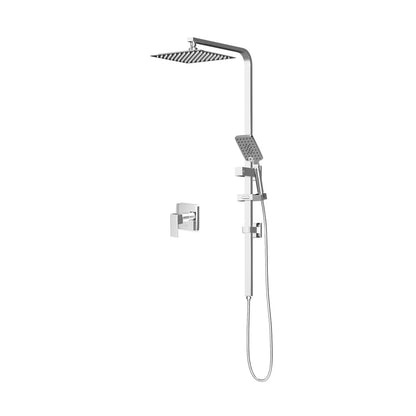 10" Rain Shower Head Set Square Handheld With Shower Mixer Tap