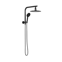 10" Rain Shower Head Set Round 3-Mode Gooseneck Black