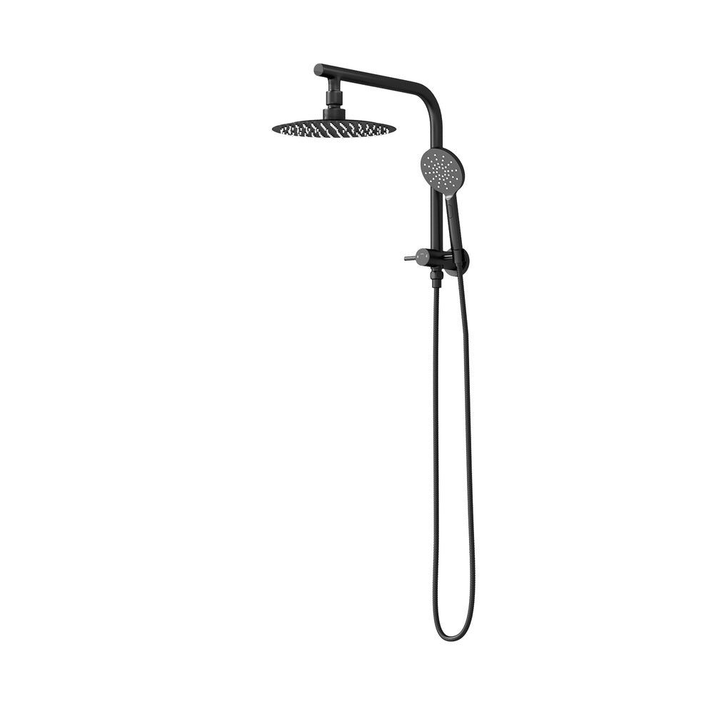 10" Rain Shower Head Set Round 3-Mode Gooseneck Black