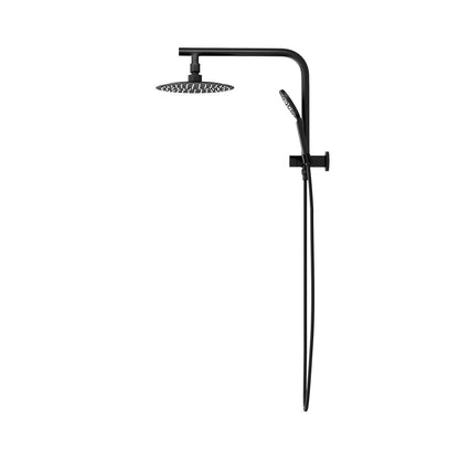 10" Rain Shower Head Set Round 3-Mode Gooseneck Black