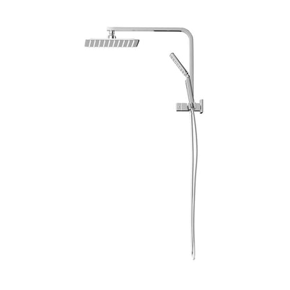 10" Rain Shower Head Set Square 3-Mode Gooseneck Chrome