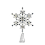 Snowflake Christmas Tree Topper with Beaded Detailing Decoration Ornament