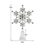 Snowflake Christmas Tree Topper with Beaded Detailing Decoration Ornament
