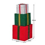 122cm Animated Present Stack Santa LED Lights Christmas Tree Decoration Ornament