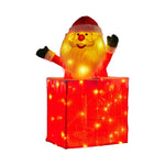 76cm Santa in Chimney Christmas Tree Warm White LED Lights Animated Decoration