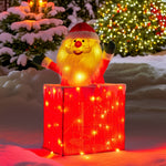 76cm Santa in Chimney Christmas Tree Warm White LED Lights Animated Decoration