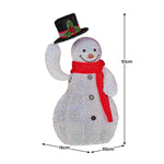 51cm Animated Snowman Christmas Display Multi Colour LED Lights Xmas Decoration