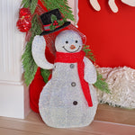 51cm Animated Snowman Christmas Display Multi Colour LED Lights Xmas Decoration