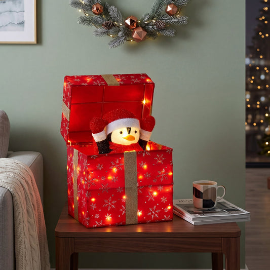 Animated Penguin Gift Box