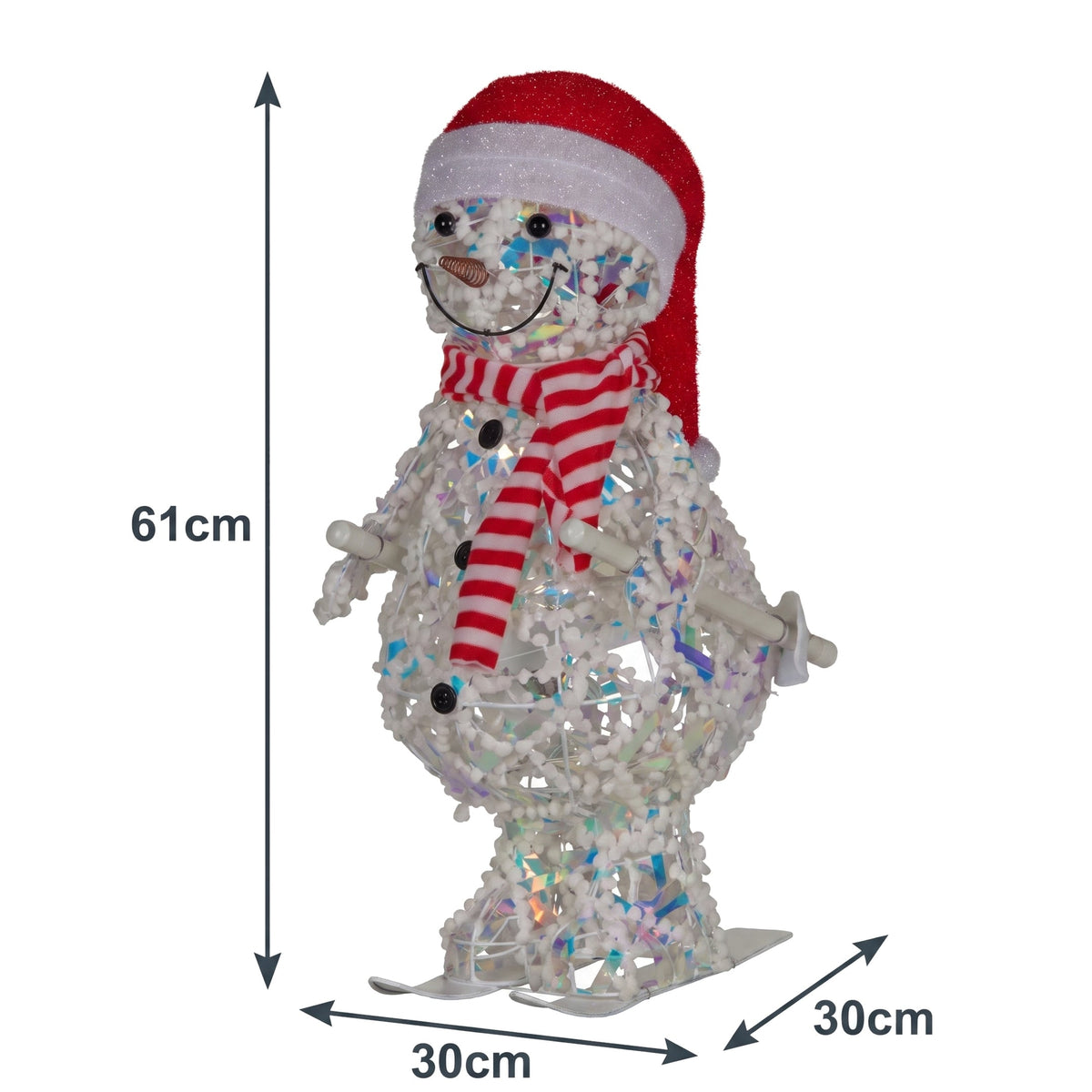 Animated Snowman Display White