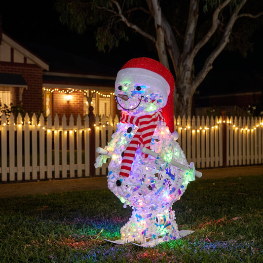 Animated Snowman Display White