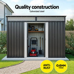Garden Shed Outdoor Storage 2.60x1.95M Tool Sheds Workshop House Shelter