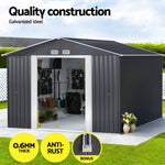 Garden Shed 3X3M Outdoor Storage Tool Workshop House Shelter