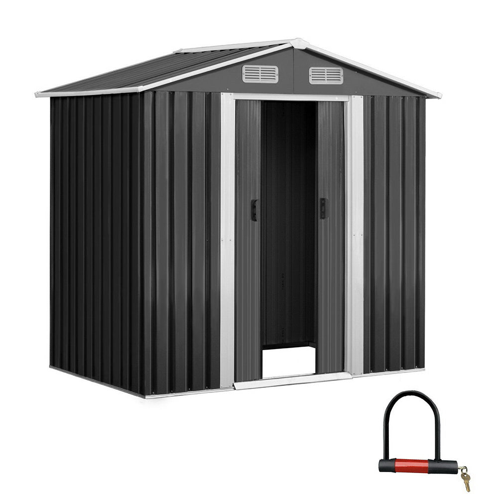 1.96X1.32M Outdoor Garden Shed With Sliding Door