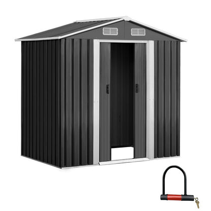 1.96X1.32M Outdoor Garden Shed With Sliding Door
