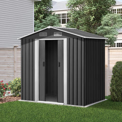 1.96X1.32M Outdoor Garden Shed With Sliding Door