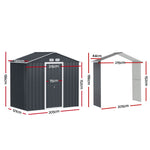 Garden Shed Outdoor Storage 2.15X1.74M Tool Workshop House W/Extension Kit