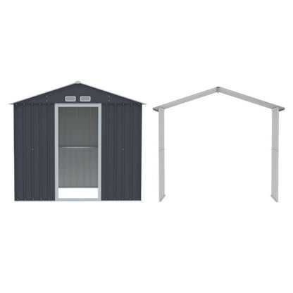 Garden Shed Outdoor Storage 2.15X1.74M Tool Workshop House W/Extension Kit
