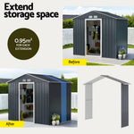 Garden Shed Outdoor Storage 2.15X1.74M Tool Workshop House W/Extension Kit