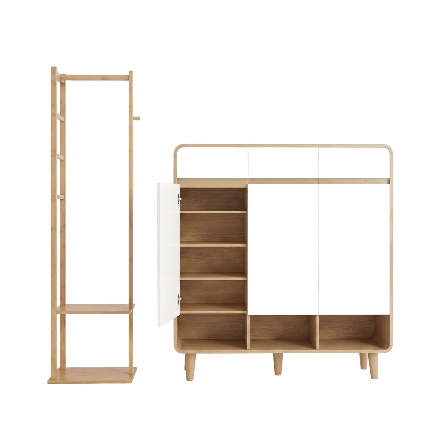 Shoe Cabinet Bamboo Clothes Rack Set 30 Pairs | HomeAndLivin - 5
