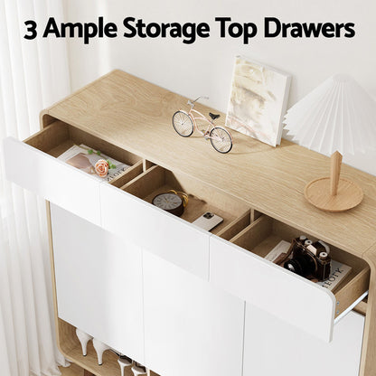 Shoe Cabinet Bamboo Clothes Rack Set 30 Pairs | HomeAndLivin - 7