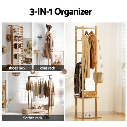 Shoe Cabinet Bamboo Clothes Rack Set 30 Pairs | HomeAndLivin - 9