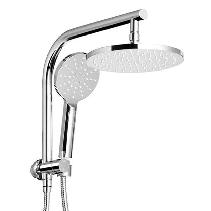 Chrome Handheld Round High Pressure Rain Shower Head Set