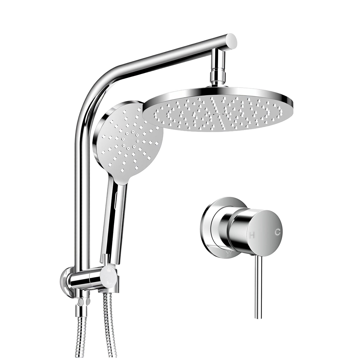 9 Inch Rain Shower Head Set Handheld Chrome | Home & Living