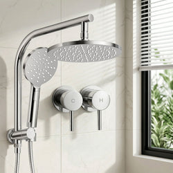 9-Inch Rain Shower Head Set Handheld Chrome | Home & Living