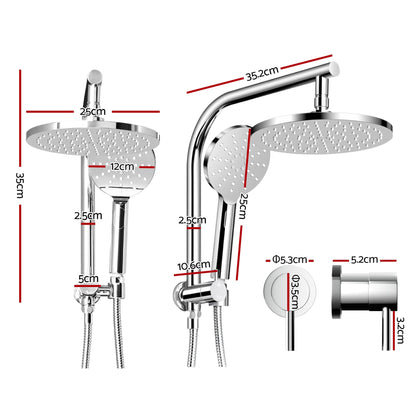 9-Inch Rain Shower Head Set Handheld Chrome | Home & Living