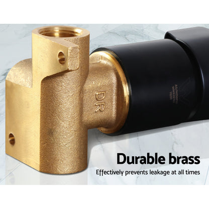 Shower Mixer Tap Wall Bath Taps Brass Hot Cold Basin Bathroom Black