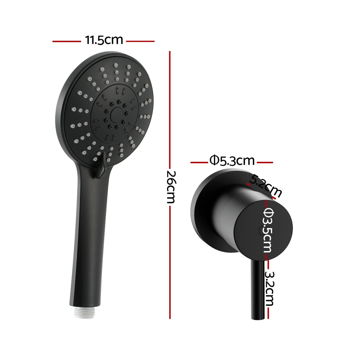 Handheld Shower Head 4.5" 5 Spray Modes | Home & Living - 3
