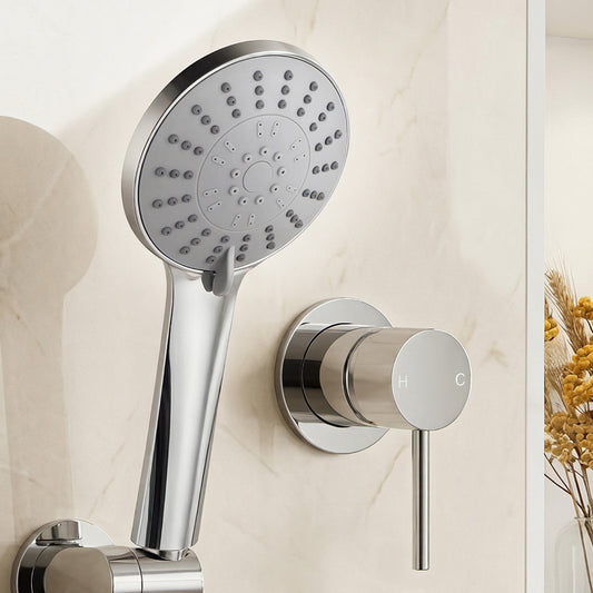 Handheld Shower Head 4.5" Round 5 Spray Modes | Home & Living