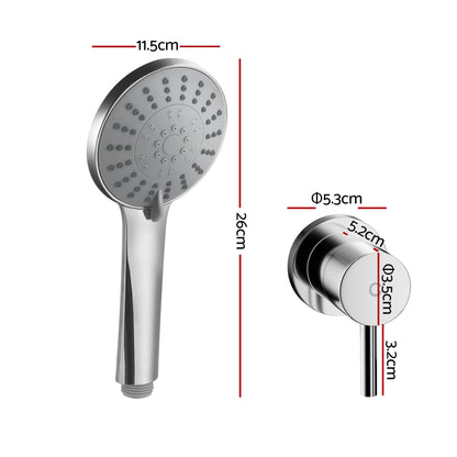 Handheld Shower Head 4.5" 5 Spray Modes Chrome | Home & Living - 4