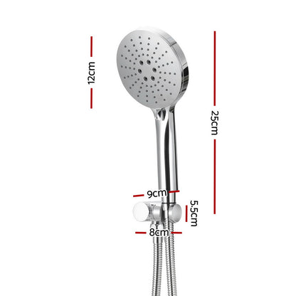 Handheld Shower Head Holder 4.7'' High Pressure Black/Silver