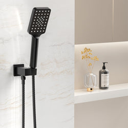 Handheld Shower Head Holder 3.1'' High Pressure Black/Silver