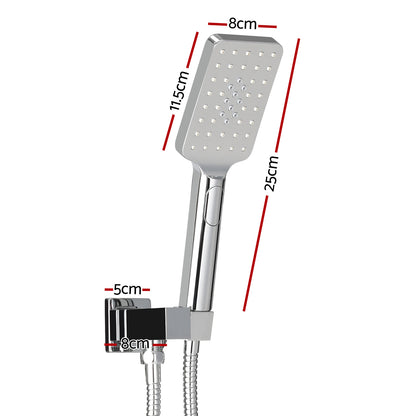 Handheld Shower Head Holder 3.1'' High Pressure Black/Silver