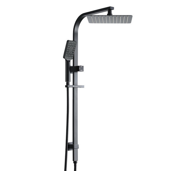  10'' Rain Shower Head Set Handheld Square High Pressure Black