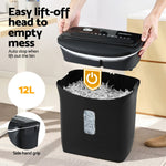 12L Cross-Cut Shredder 8-Sheet Paper Home Office Credit Card