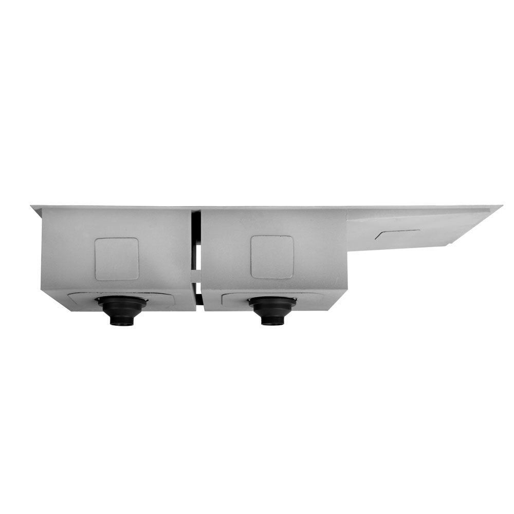 Kitchen Sink 111X45Cm Stainless Steel Basin Double Bowl Laundry Silver