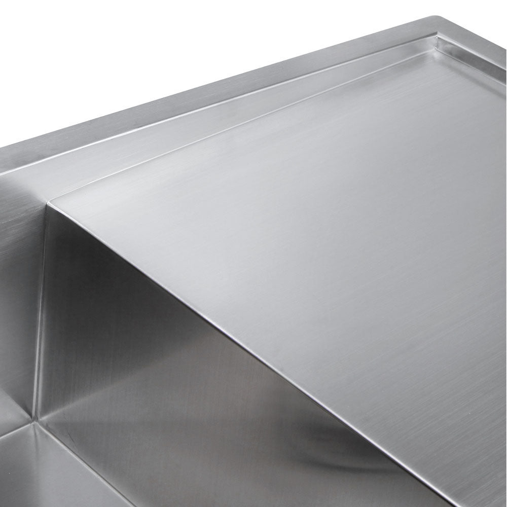 Kitchen Sink 111X45Cm Stainless Steel Basin Double Bowl Laundry Silver