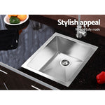 Kitchen Sink 45X39Cm Stainless Steel Basin Single Bowl Laundry Silver