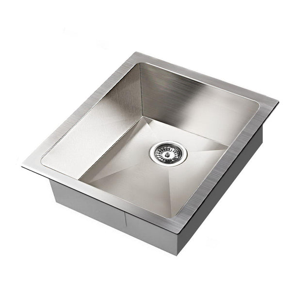  Kitchen Sink 45X39Cm Stainless Steel Basin Single Bowl Laundry Silver